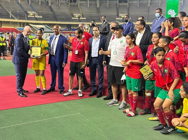 منتخب المغرب النسوي بطلا لافريقيا لكرة القدم المدرسية