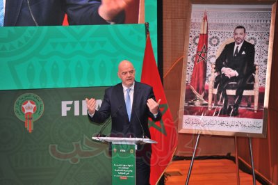 إينفانتينو بالدار البيضاء ويشكر المغرب