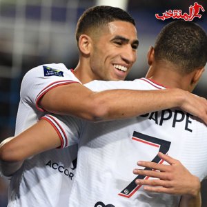 حكيمي شارك من الاحتياط فوز سان جيرمان الكاسح