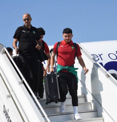 بعثة منتخب المغرب تصل برشلونة