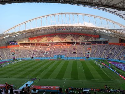 ملعب خليفة يستعد لإحتضان مباراة الأسود ضد كرواتيا