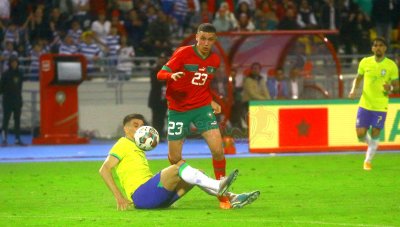 شوط أول تاريخي للمغرب أمام البرازيل