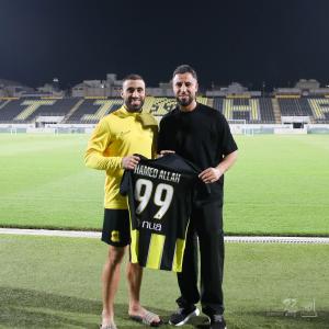 هشام أبو شروان يزور حمد الله ونجوم الاتحاد السعودي