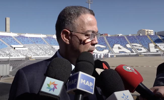 لقجع يعلن توقيت افتتاح مركب محمد الخامس و جاهزية مركب الحسن الثاني