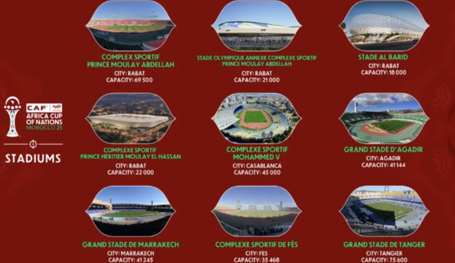 ملاعب  الكان : سبعة من تسعة والبقية فوق الشبعة