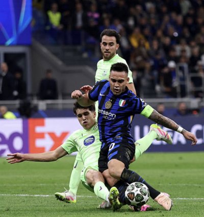 عصبة أبطال أوروبا: إنتر يتأهل الى النهائي بفوزه على برشلونة 4-3 بعد التمديد عصبة أبطال أوروبا: إنتر يتأهل الى النهائي بفوزه على برشلونة 4-3 بعد التمديد