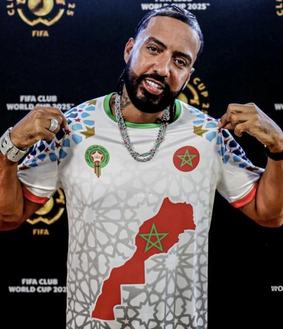 الفنان المغربي فرانش مونتانا بالخريطة والزليج المغربي يتألق في إفتتاح مونديال الأندية