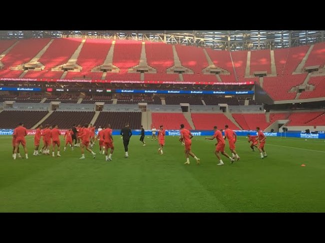 شاهد آخر حصة تدريبية للمنتخب المغربي في ملعب الأمير مولاي عبدالله قبل مواجهة النيجر