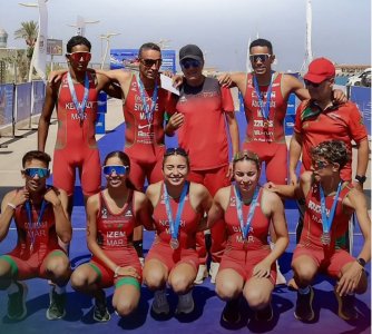 تألق لافت للمنتخب المغربي في بطولة إفريقيا والعرب للترياثلون بمصر بـ13 ميدالية