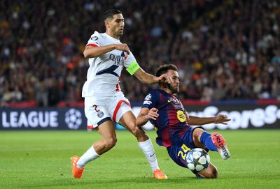 عصبة الأبطال : حكيمي عريس الاسيست القاتل بمعقل البارصا