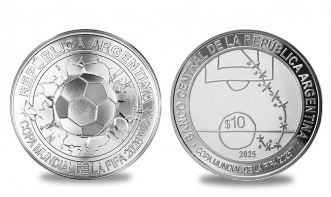 قطعة نقدية تذكارية في الأرجنتين للاحتفاء بكأس العالم 2026 ومارادونا