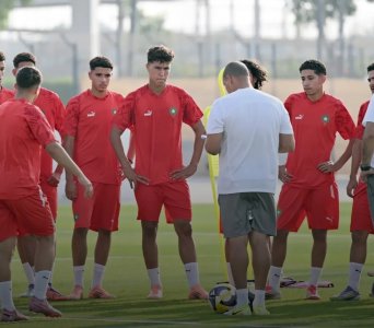 منتخب أقل من 17 سنة يختتم تحضيراته لمباراة كاليدونيا الجديدة