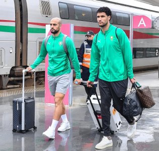 بعثة المنتخب الوطني إنتقلت لطنجة عبر البراق